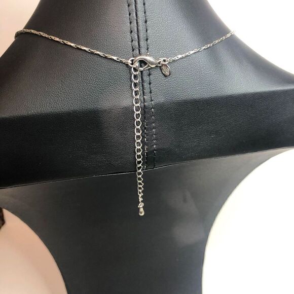 466 Premier Designs Green CZ romantic y-drop necklace 16"- 19" - Picture 2 of 2